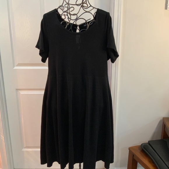 Torrid Sweater Skater Black Midi Dress Plus Size 4X New - Picture 7 of 7